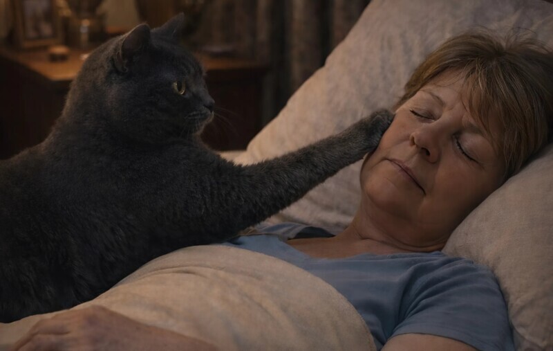 Η γάτα ξυπνούσε την ιδιοκτήτριά της κάθε νύχτα και την έδιωχνε από την κρεβατοκάμαρα: η γυναίκα νόμιζε ότι η γάτα είχε ψυχικά προβλήματα, μέχρι που την πήγε στον κτηνίατρο