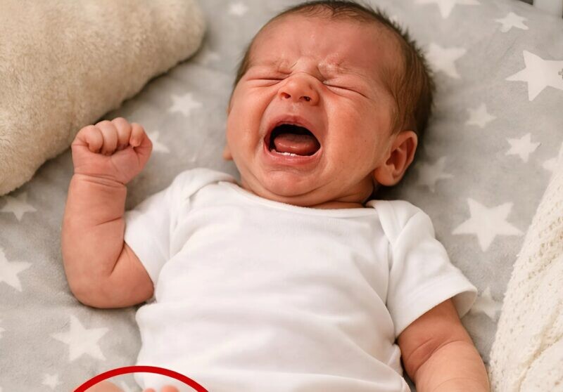 Το βρέφος έκλαιγε συνεχώς επί τρεις ημέρες και σχεδόν δεν κοιμόταν: οι γιατροί διαβεβαίωναν ότι επρόκειτο για συνηθισμένους κολικούς και συνταγογράφησαν φάρμακο, όμως το κλάμα δεν σταματούσε