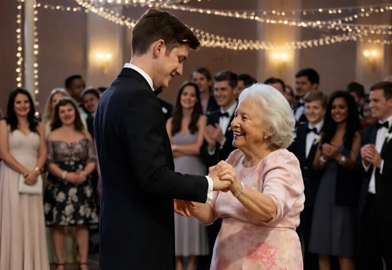 Οι συμμαθητές μου γελούσαν μαζί μου όταν πήγα στον χορό αποφοίτησης μαζί με τη γιαγιά μου και την κάλεσα για τον πρώτο χορό… Αλλά όλα άλλαξαν όταν πήρα το μικρόφωνο και έκανα όλη την αίθουσα να σωπάσει