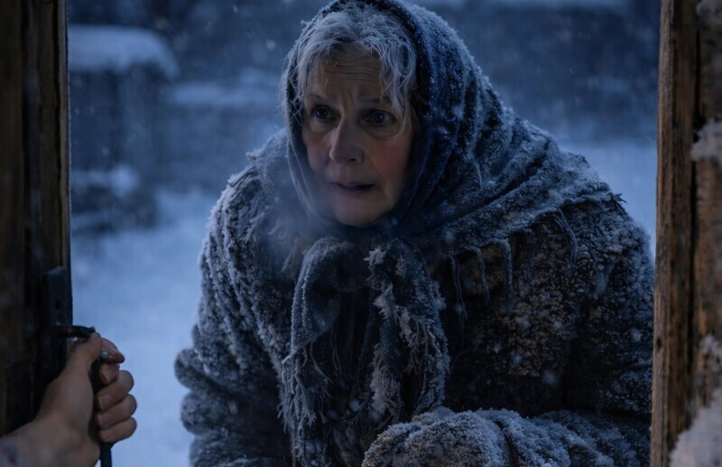 Στις 2 τα ξημερώματα άνοιξα την πόρτα σε μια άγνωστη ηλικιωμένη γυναίκα με πατερίτσα και μια τεράστια τσάντα, παρόλο που ήμουν μόνη στο σπίτι με 4 παιδιά — και το πρωί με περίμενε μια πραγματική φpiκn