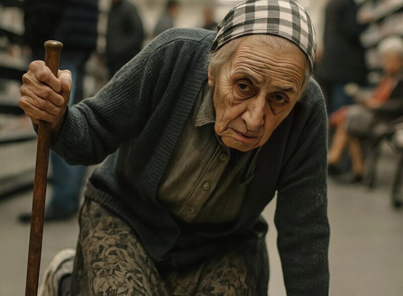 Μια ηλικιωμένη γυναίκα έπεσε στη μέση του σούπερ μάρκετ, αλλά κανείς δεν προσπάθησε να τη βοηθήσει: η γιαγιά σύρθηκε προς την έξοδο, ελπίζοντας να καταφέρει κάπως να φτάσει στο σπίτι, όταν ξαφνικά συνέβη κάτι απρόσμενο