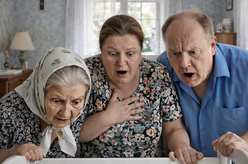 Οι συγγενείς ήρθαν να συγχαρούν τους γονείς και να δουν το νεογέννητο μωρό, όμως αφού έριξαν μια ματιά στο παιδικό δωμάτιο, έβγαιναν ένας-ένας τρομοκρατημένοι από το δωμάτιο: ο λόγος σόκαρε τους πάντες