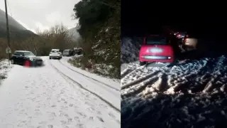 Δραματικές στιγμές στο Πάπιγκο: Τουλάχιστον 30 αυτοκίνητα εγκλωβίστηκαν – Όχημα έπεσε στον γκρεμό