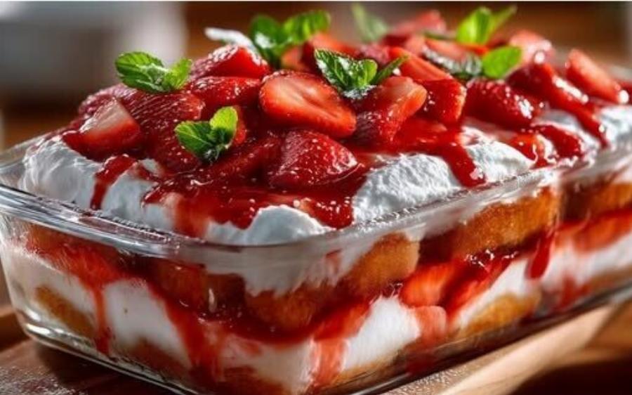 Τιραμισού με φράουλες χωρίς ψήσιμο – Δροσερό και εύκολο γλυκό ψυγείου