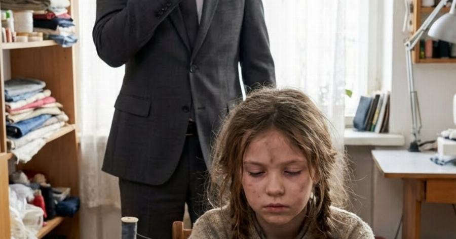 Όταν ο εκατομμυριούχος πήγε να εισπράξει το ενοίκιο, πάγωσε βλέποντας ένα μικρό κορίτσι να ράβει ασταμάτητα, με το πρόσωπό του χλωμό από την εξάντληση.