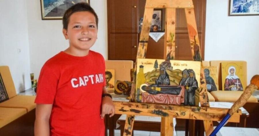 Αγιογράφος… από κούνια, μόλις 11 χρονών – Έχει δημιουργήσει ήδη πάνω από 200 έργα