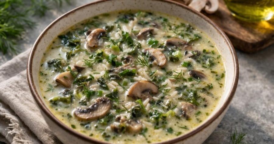 Μαγειρίτσα με μανιτάρια – Ελαφριά και υγιεινή εναλλακτική χωρίς συκωτάκια