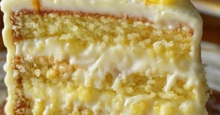 Δροσερό κέικ ανανά με κρέμα – Αφράτο και καλοκαιρινό γλυκό