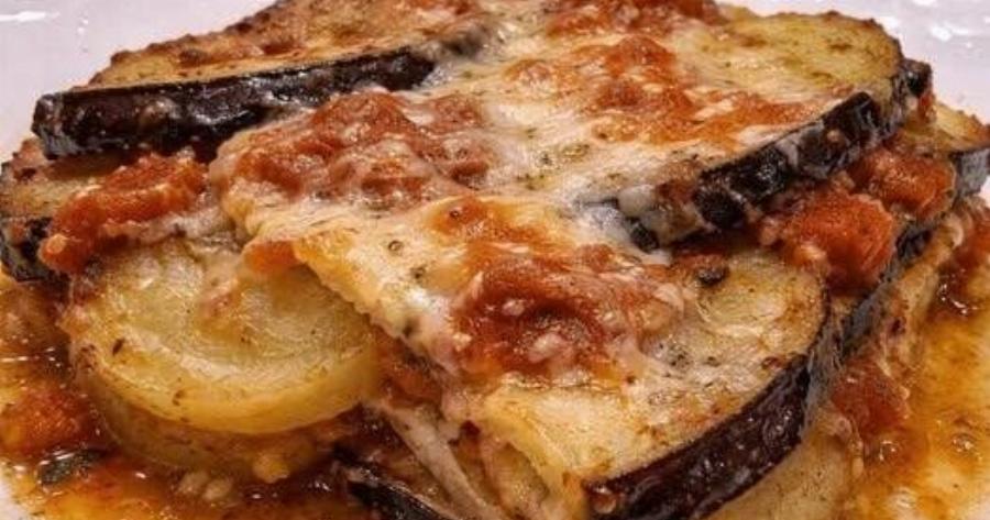 Πατάτες με μελιτζάνες στον φούρνο: εύκολο και οικονομικό φαγητό