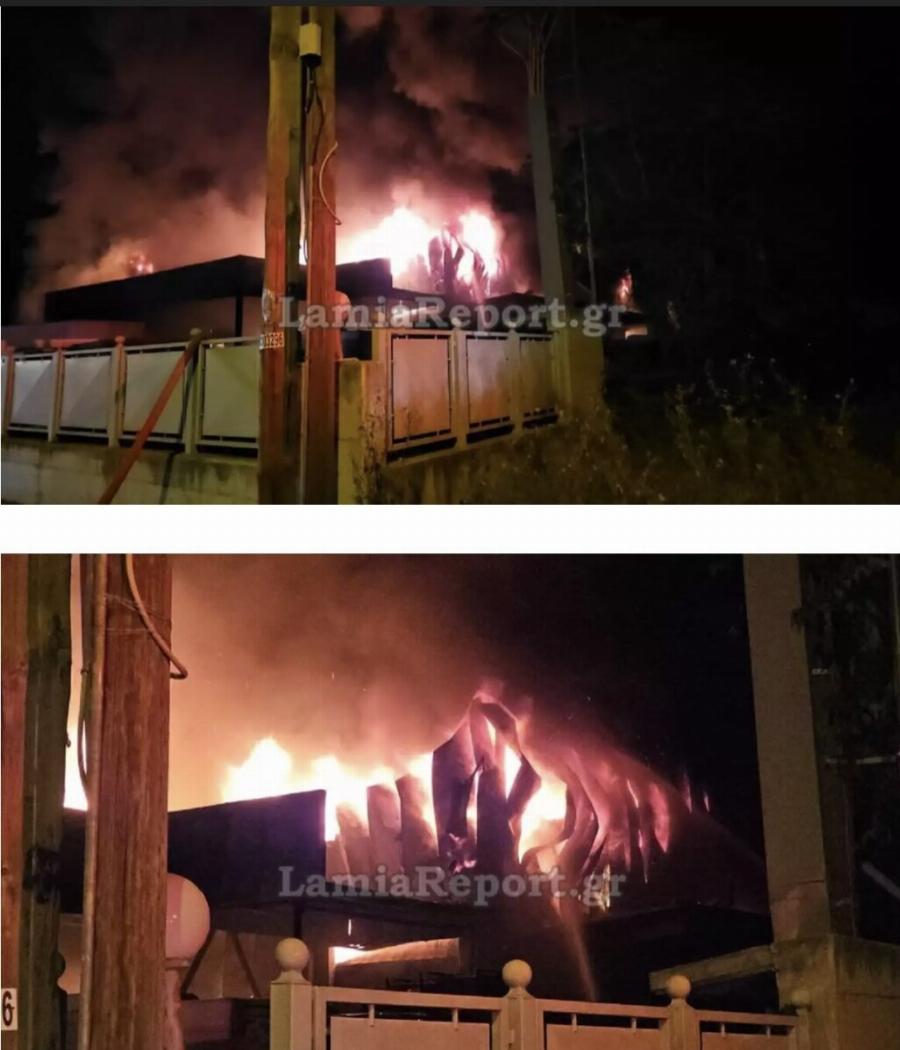 Κάηκε πριν λίγο ολοσχερώς γνωστό εργοστάσιο στη Λαμία που είχε εμπλακεί στην υπόθεση τροφικής δηλητηρίασης μαθητών