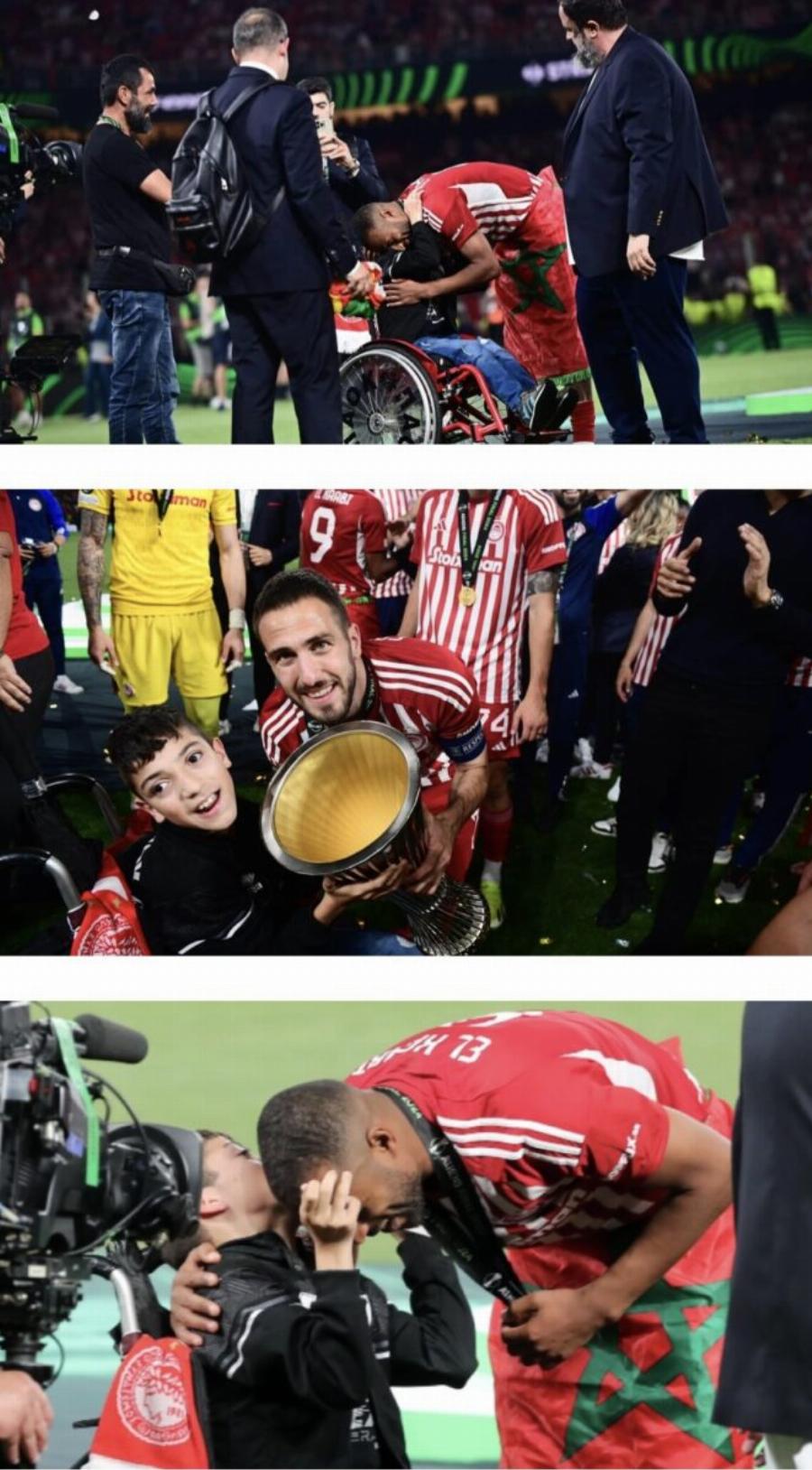 Δάκρυα συγκίνησης: Ο μικρός Γιαννάκης πανηγυρίζει με το τρόπαιο του Conference League