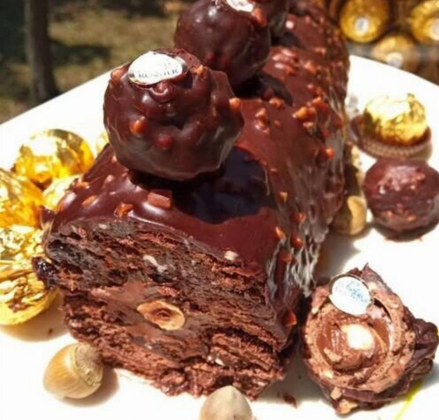 Ο κορμός Ferrero που τρελαίνει τους πάντες – χωρίς ψήσιμο και έτοιμος σε λίγα λεπτά