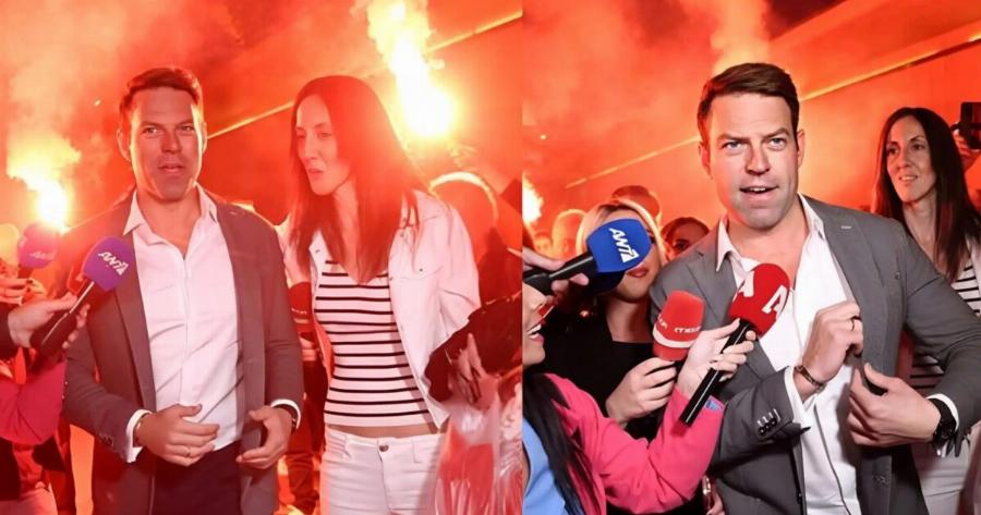 Υποδοχή παγκόσμιου σταρ του ποδοσφαίρου στον Στέφανο Κασσελάκη: Καπνογόνα, συνθήματα και… ύμνος του ΕΑΜ