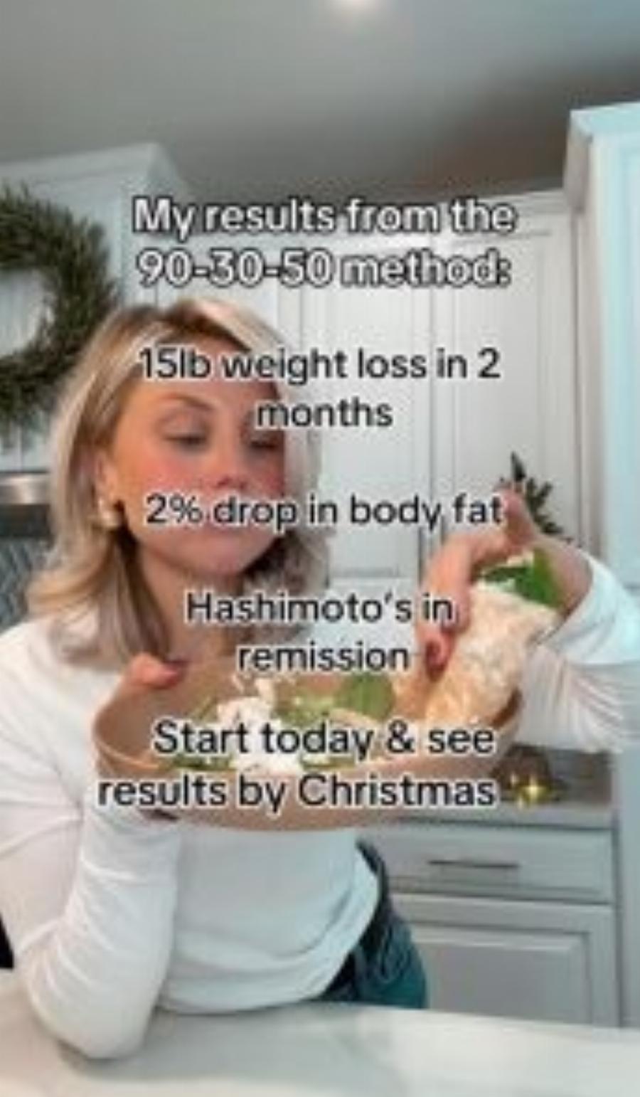 Η διαιτολόγος που έχασε 7 κιλά σε 2 μήνες με τη μέθοδο διατροφής 90-30-50 – Πώς λειτουργεί