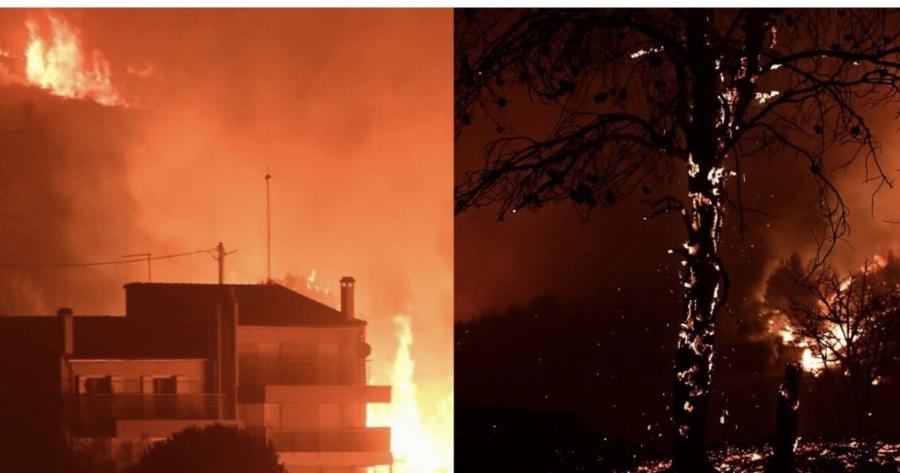 Ανεξέλεγκτη η φωτιά στην Αττική – Καίγονται τώρα σπίτια σε αυτές τις δυο περιοχές