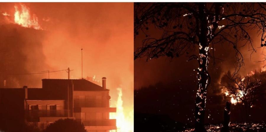 Ανεξέλεγκτη η φωτιά στην Αττική – Καίγονται τώρα σπίτια σε αυτές τις δυο περιοχές