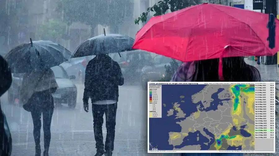 Έρχονται καταιγίδες, χαλαζοπτώσεις και σημαντική πτώση της θερμοκρασίας