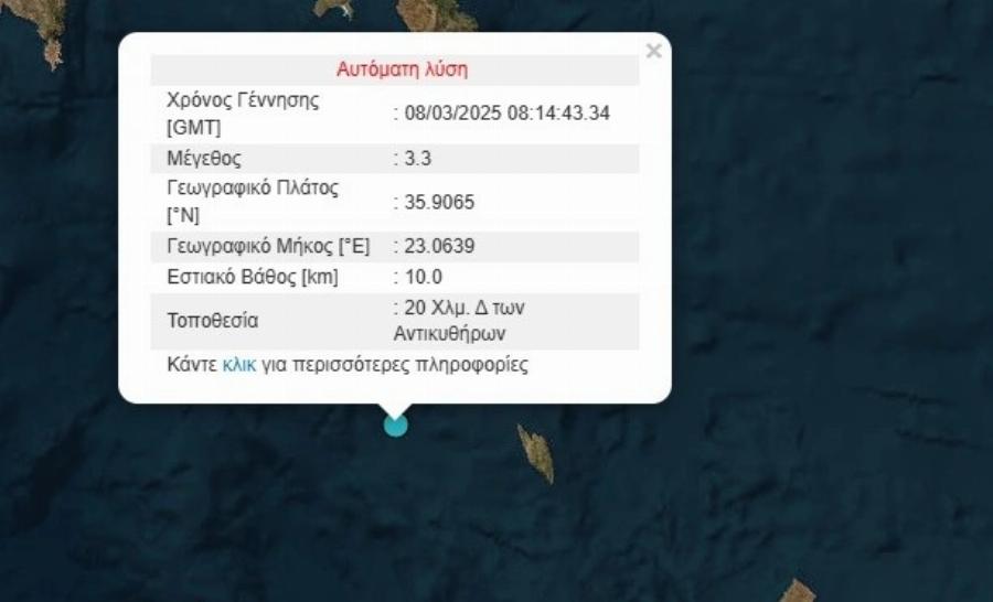 EKTAKTO: Σεισμός τώρα