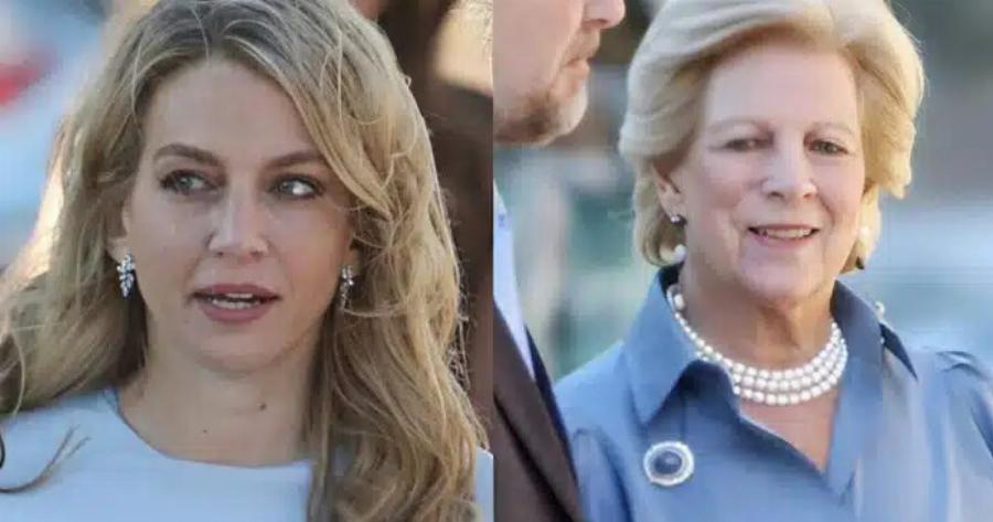 Χρυσή Βαρδινογιάννη: Χαιρέτησε με υπόκλιση σαν γαλαζοαίματη την πεθερά της, Άννα-Μαρία, στον γάμο του αδελφού της