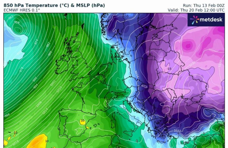 Δuστuχώς δεν θα το γλιτώσουμε: Σιβηρικό ψύχος προ των πυλών της Ελλάδας – Οι περιοχές που θα παγώσουν με πρωτόγνωρες θερμοκρασίες