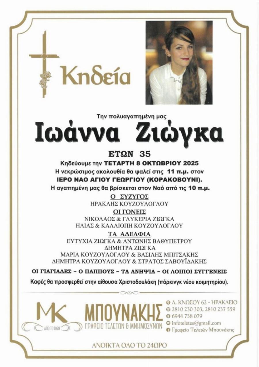 Σπαραγμός για την Ιωάννα: “έφυγε” στα 35 της χρόνια