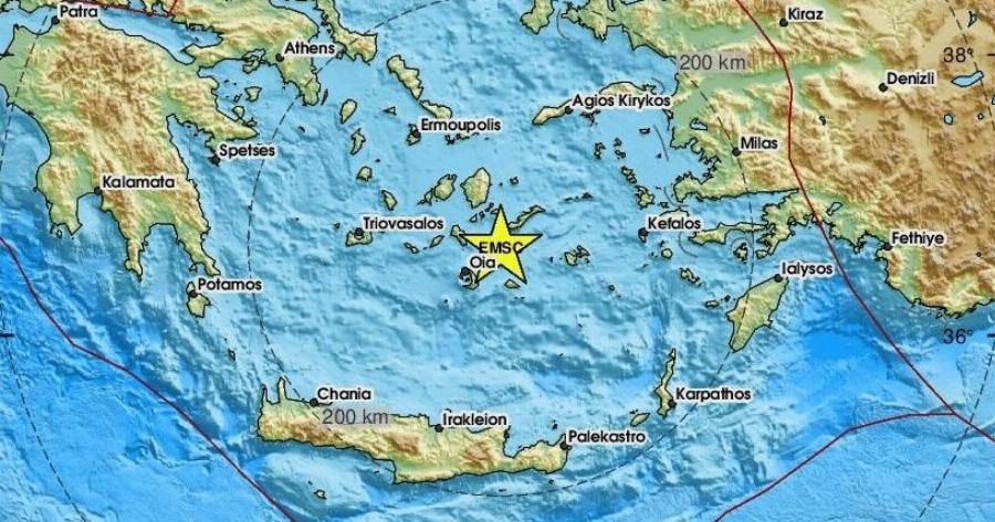 Iσxupoς σεισμoς μεταξύ Σαντορίνης κι Αμοργού