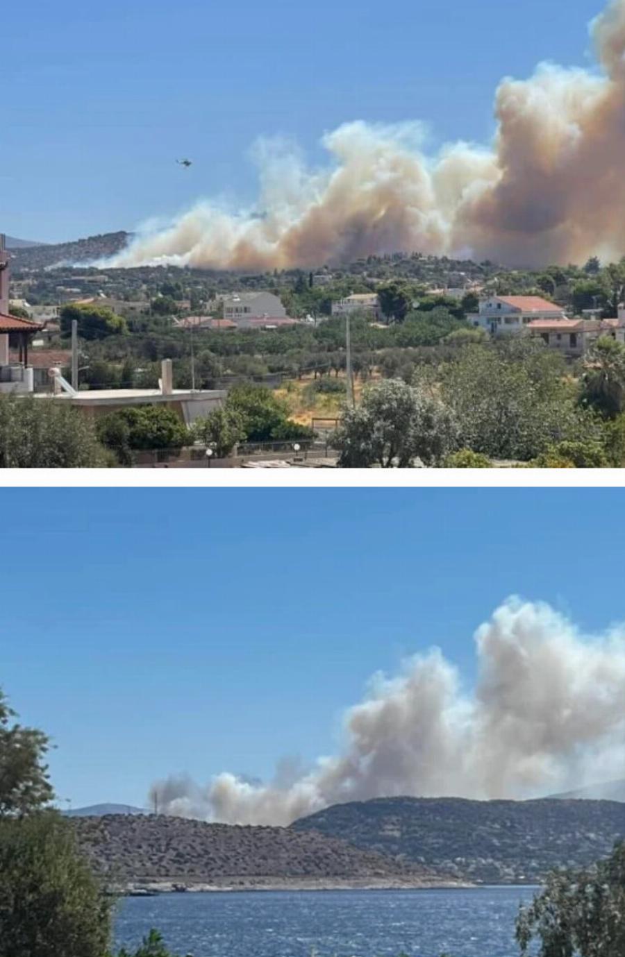 Μεγάλη φωτιά τώρα στην Αττική κοντά σε σπίτια – Ήχησε το 112 – Συναγερμός την Πυροσβεστική