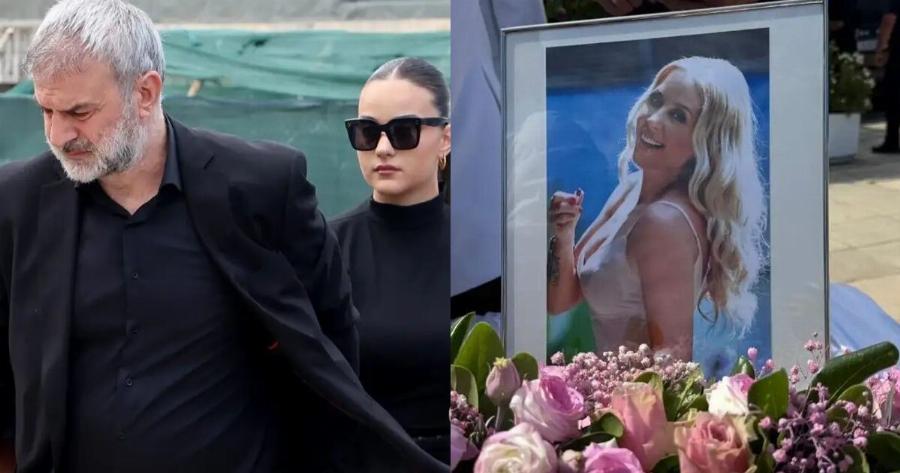 «Πάγωσε» το πανελλήνιο στην κηδεία της Μαστροκώστα: Η στιγμή που ο Τραϊανός Δέλλας φτάνει χέρι χέρι με την κόρη του