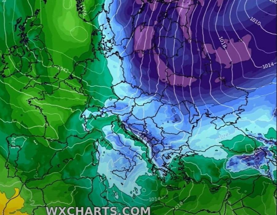 Καιρός: Πολική αέρια μάζα «εισβάλλει» στην Ελλάδα