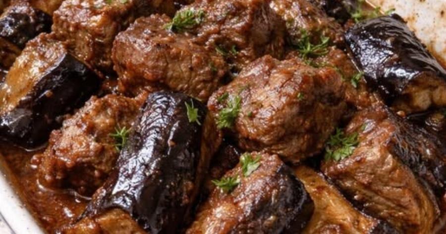 Μοσχάρι με μελιτζάνες στο φούρνο – λιώνει στο στόμα