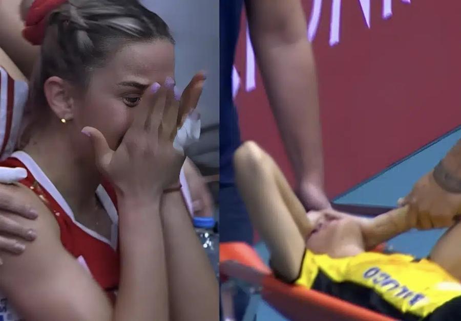 Βόλεϊ Γυναικών: Σoκαpιστικός τpαuματισμός της Πολυνοπούλου στο Ολυμπιακός-ΑΕΚ