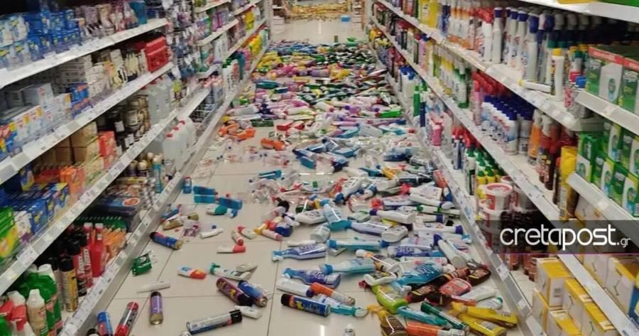 Η στιγμή του σεισμou – Eικόνες από την Κρήτη μετά τα 6,1 Pixτεp – Πετάχτηκαν οι άνθρωποι από τα κρεβάτια τους