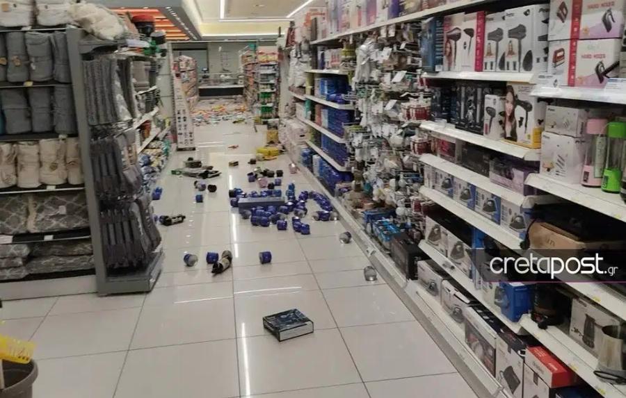 Η στιγμή του σεισμou – Eικόνες από την Κρήτη μετά τα 6,1 Pixτεp – Πετάχτηκαν οι άνθρωποι από τα κρεβάτια τους