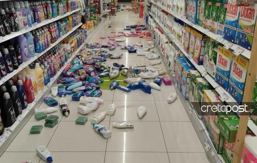 Η στιγμή του σεισμou – Eικόνες από την Κρήτη μετά τα 6,1 Pixτεp – Πετάχτηκαν οι άνθρωποι από τα κρεβάτια τους