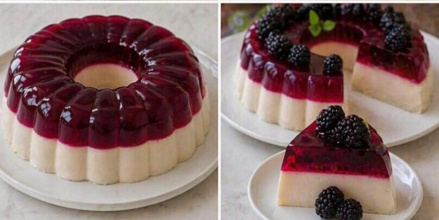 Το πιο εύκολο και εντυπωσιακό γλυκό με ζελέ – χωρίς ψήσιμο