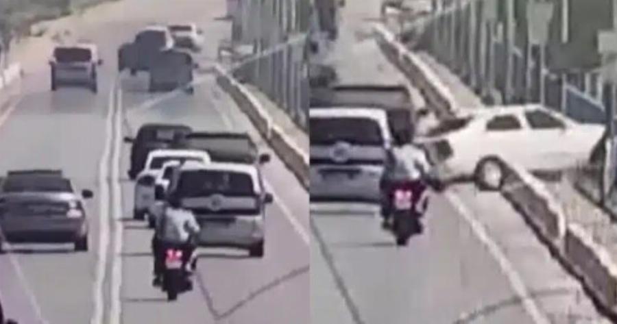 Αδιανόητη Τραγωδία: Ξεκληρίστηκε ολόκληρη οικογένεια σε τροχαίο – Αυτοκίνητο έπεσε από γέφυρα μπροστά σε κάμερα ασφαλείας