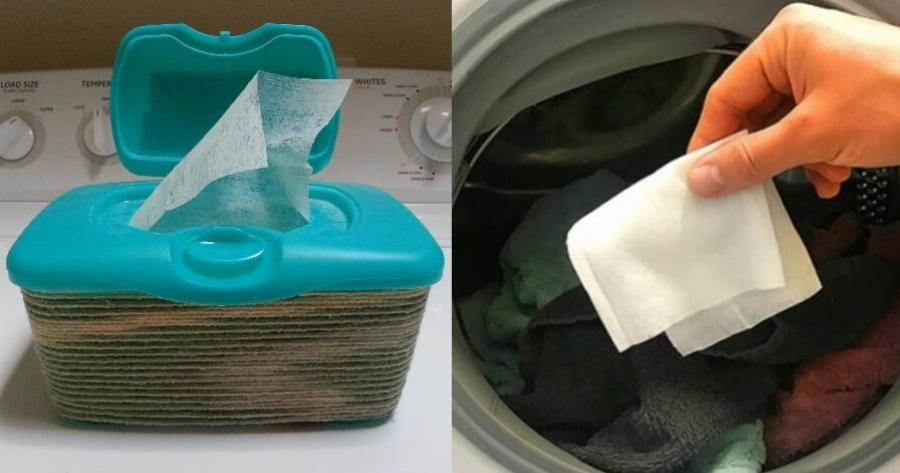 Τι θα συμβεί στα ρούχα σας αν βάλετε ένα μωρομάντηλο μέσα στο πλυντήριο