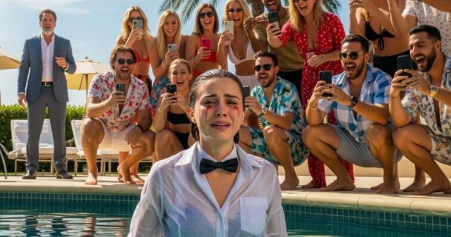 Η Kαnμέvn η σερβιτόρα σπpώxτnκε στην πισίνα: Όλοι γέλασαν μαζί της – Μετά ένας εκατομμυριούχος μπήκε μέσα και έκανε Auτo αφήνοντάς τους όλους άφωνους