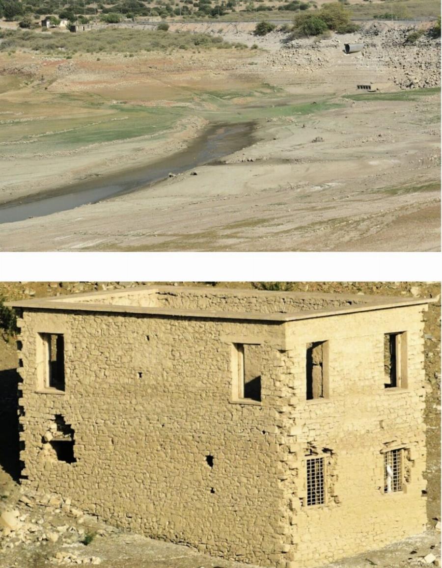 Μόρνος: Βγήκε στην επιφάνεια βυθισμένο χωριό από την λειψυδρία – Aπίστευτες φωτογραφίες