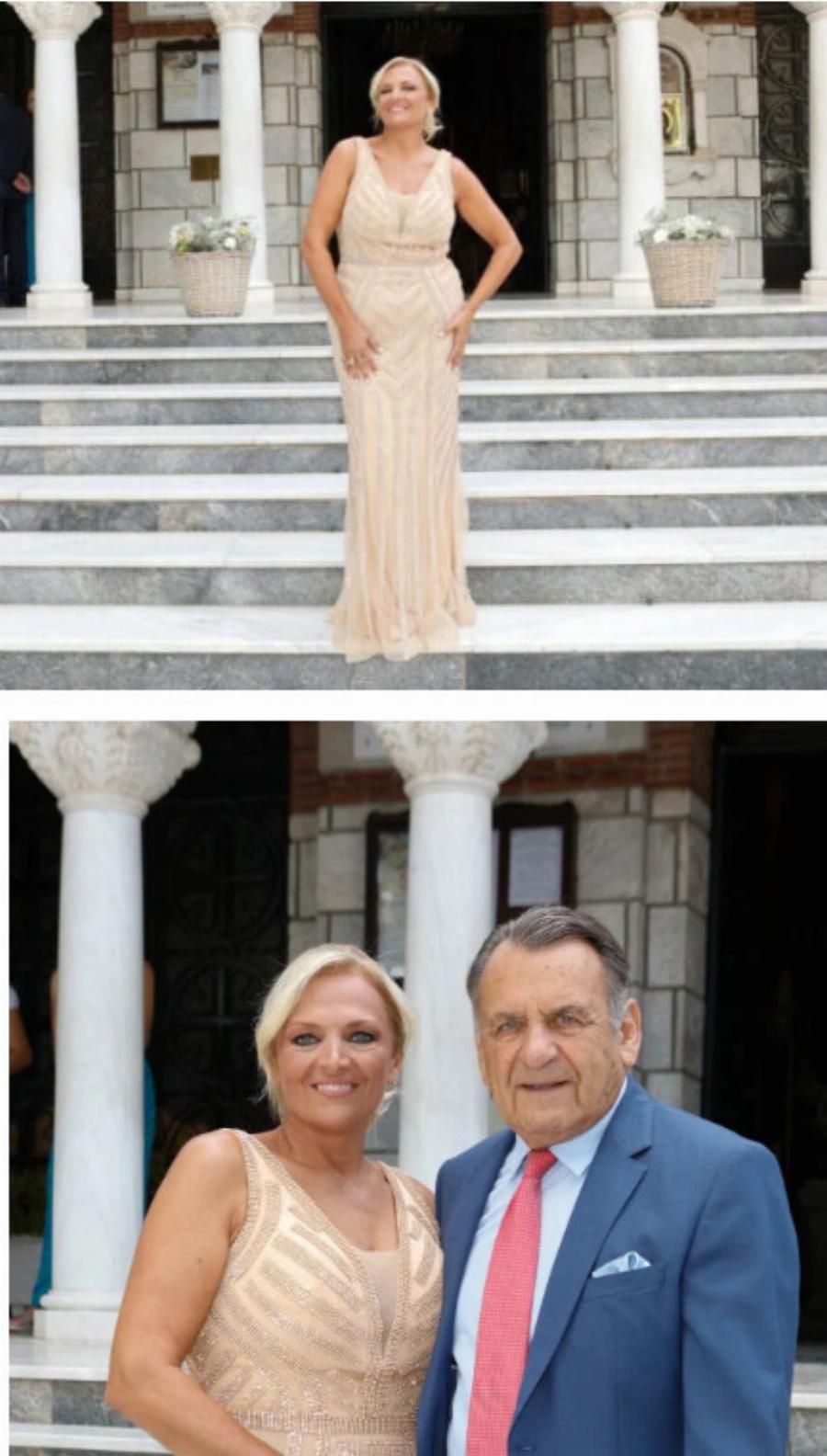 Η βάπτιση του εγγονού της Χριστίνας Λαμπίρη με νονό τον άντρα της