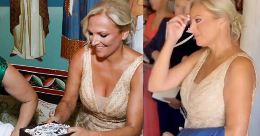 Η βάπτιση του εγγονού της Χριστίνας Λαμπίρη με νονό τον άντρα της