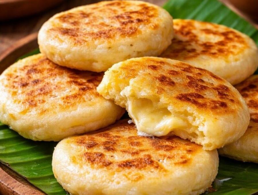 Arepas με τυρί – εύκολη συνταγή με καλαμποκάλευρο