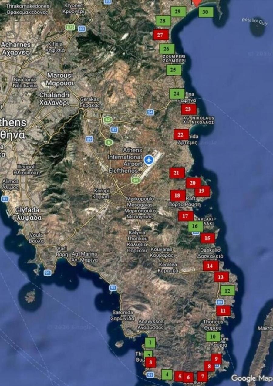Αττική: Αυτές οι παραλίες κρίθηκαν ακατάλληλες για κολύμπι – Δείτε την λίστα