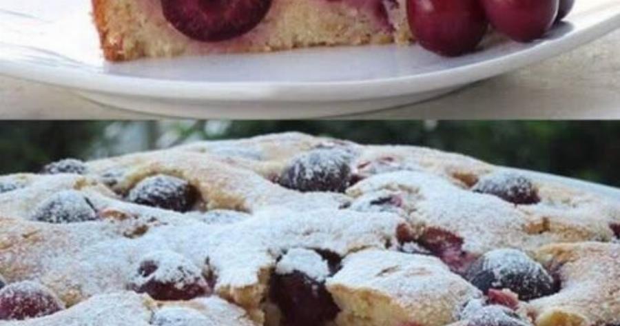 Το πιο ζουμερό κέικ με γιαούρτι και κεράσια – Αφράτο και γεμάτο φρούτα