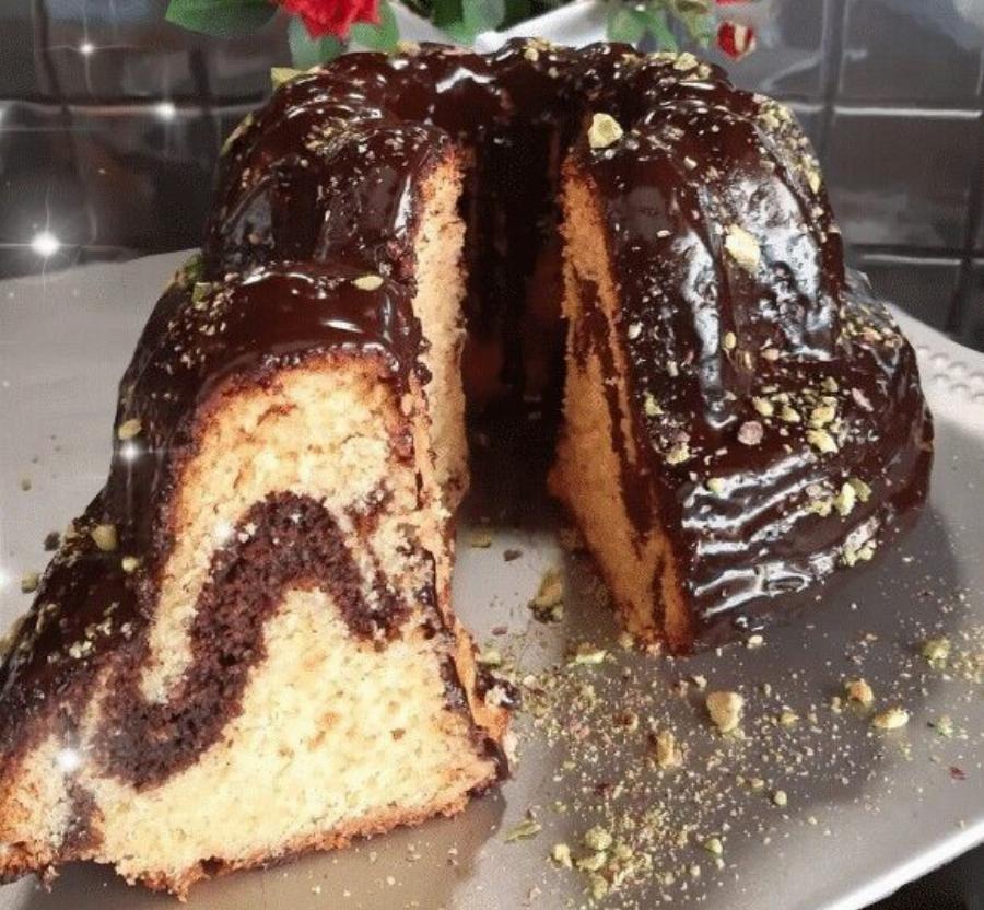 Κέικ πορτοκαλιού με σοκολάτα – αφράτο μαρμπρέ που πετυχαίνει πάντα