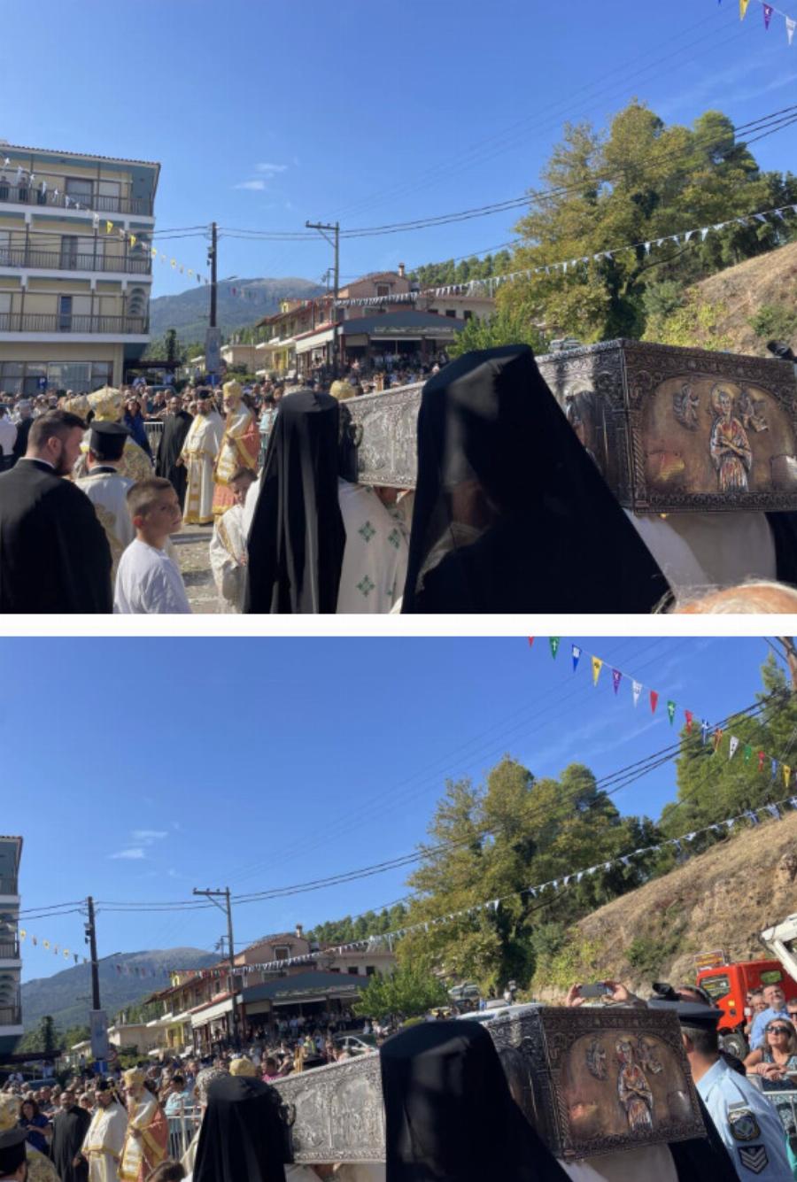 Ρίγη συγκίνησης στην Εύβοια: Πλήθος πιστών για τα 100 χρόνια του Οσίου Ιωάννη του Ρώσσου