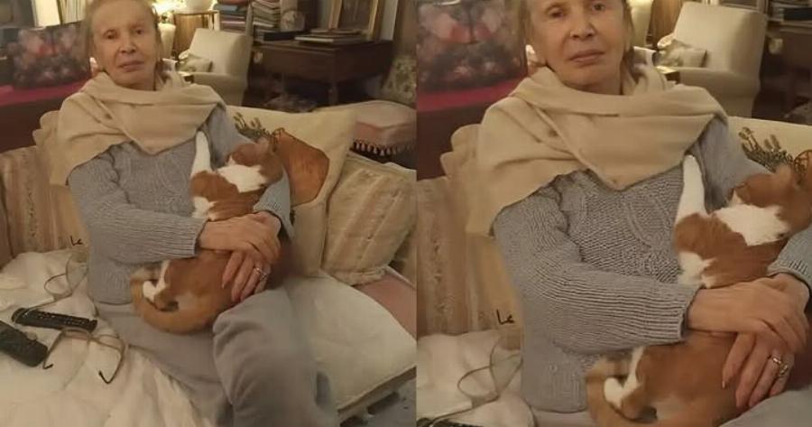 Σπουδαία, αξιόλογη και πολυαγαπημένη Ελληνίδα ηθοποιός στα 90 της χρόνια με τον αγαπημένο της γάτο