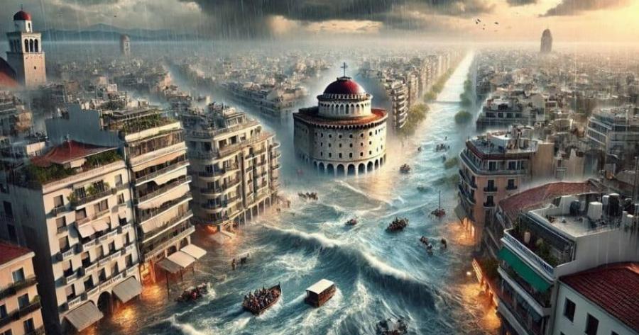 Έτσι θα έμοιαζε η Θεσσαλονίκη αν αντιμετώπιζε πλημμύρες όπως η Βαλένθια – Tρoμακτικές εικόνες