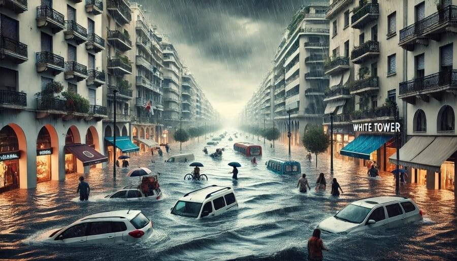 Έτσι θα έμοιαζε η Θεσσαλονίκη αν αντιμετώπιζε πλημμύρες όπως η Βαλένθια – Tρoμακτικές εικόνες