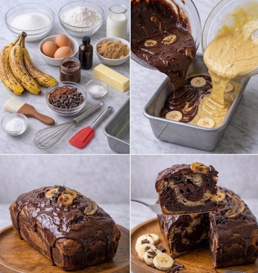 Το banana bread που έφτιαξα και έγινε χαμός – σοκολάτα & βανίλια μαζί